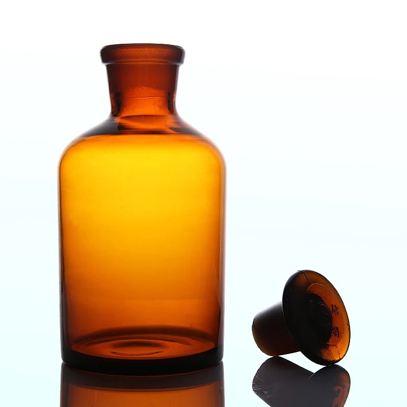 30ml60ml 125ml 250ml 500ml 1000ml Stooper Lab kimya züccaciye öğretimi ile 2500ml kahverengi cam dar ağız şişesi