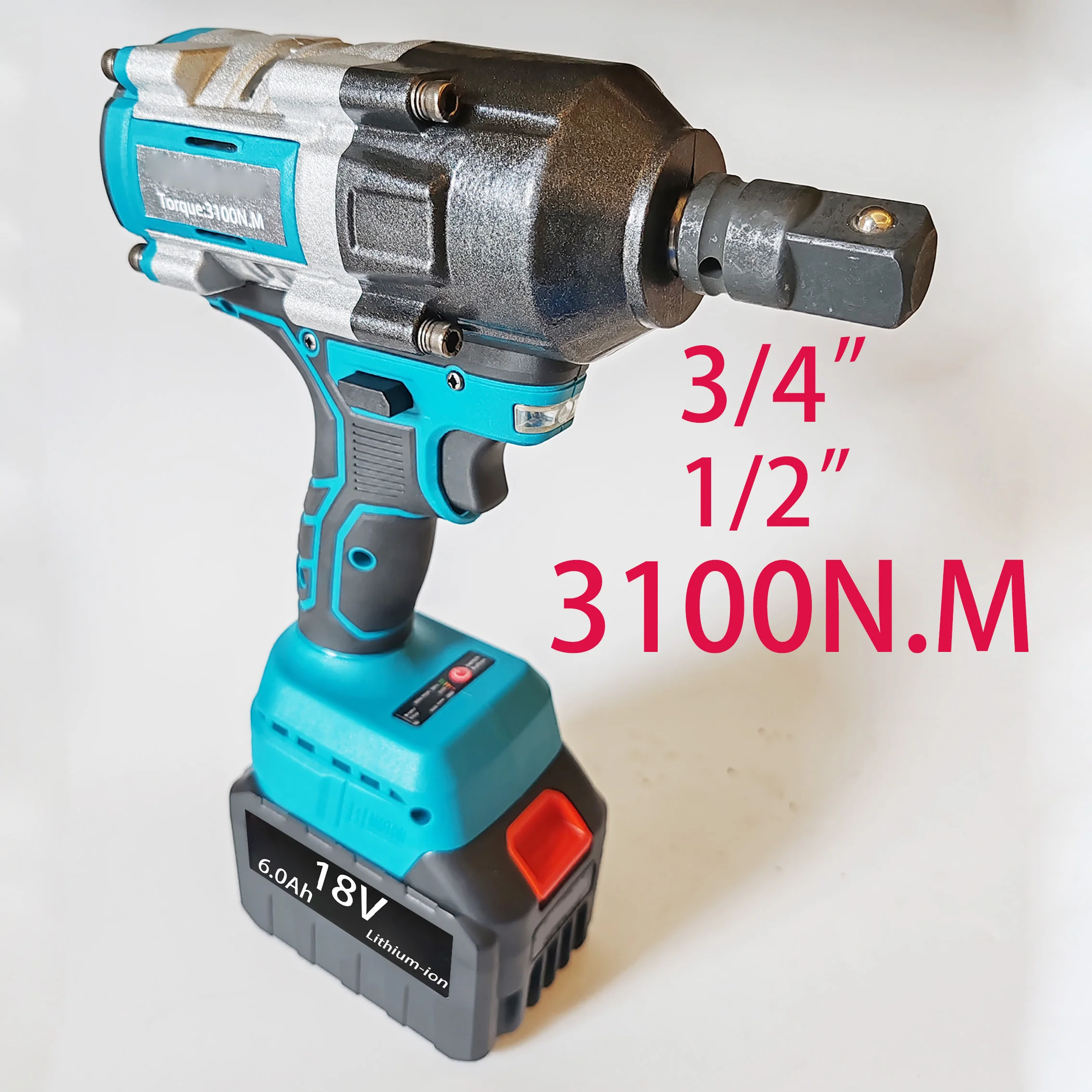 3100NM fırçasız elektrik anahtarı 3/4 inç akülü darbe anahtarı el güç aracı Makita 18v pil için - Görsel 1