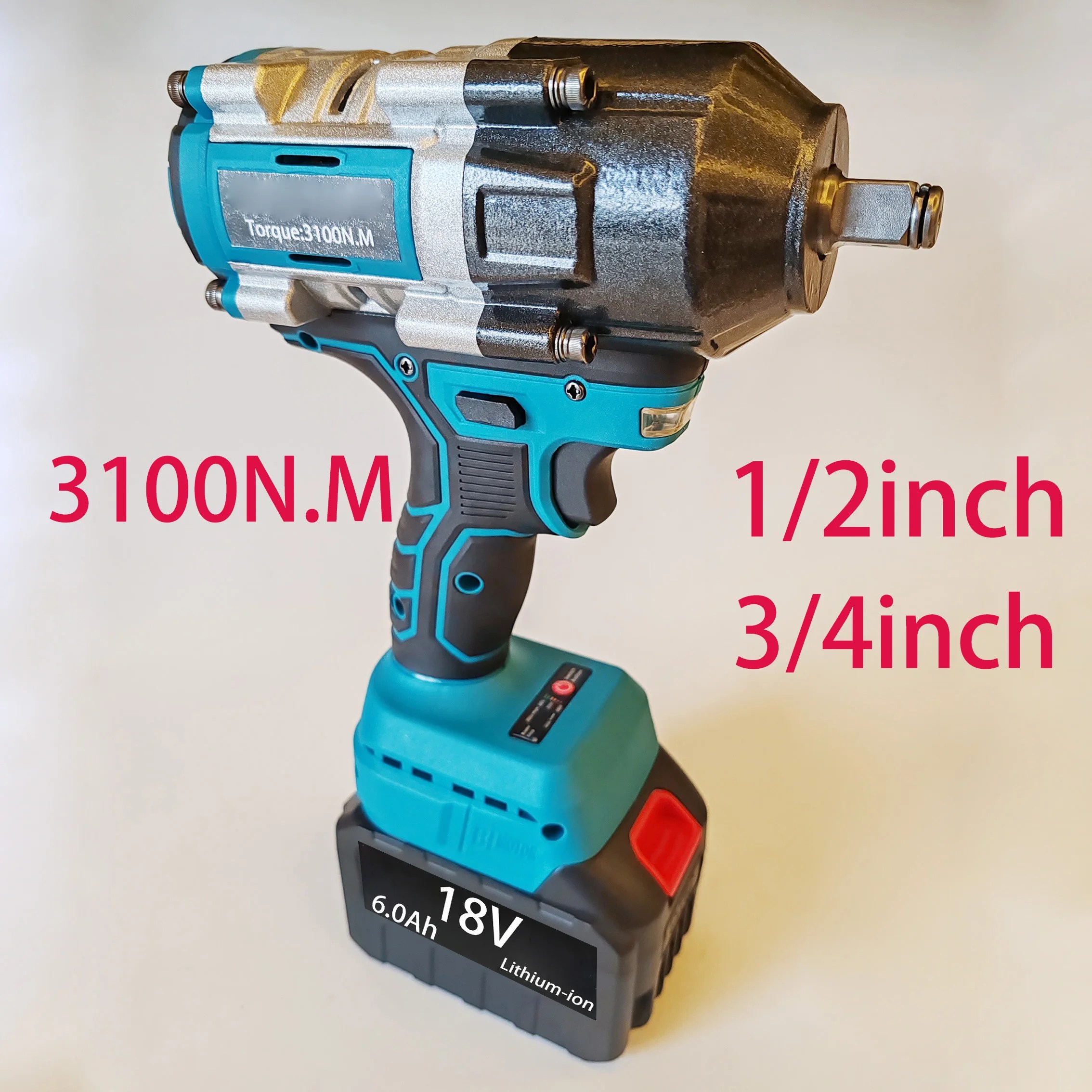 3100brushless fırçasız elektrikli darbeli anahtar yüksek tork akülü araba anahtarı 3/4 inç 1/2 inç soket araçları Makita 18V pil için