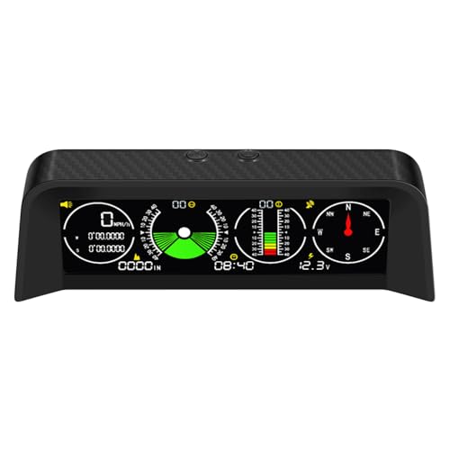 ELING Evrensel Araç Eğim Ölçer, Offroad Clinometre, Dönüş Açısı, Eğim Ölçer, GPS Takometre, Pusulalı, Zaman, Volt Göstergesi, Otomobil, SUV
