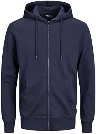 JACK & JONES Erkek kapüşonlu mont, tek renkli, kapüşonlu ceket