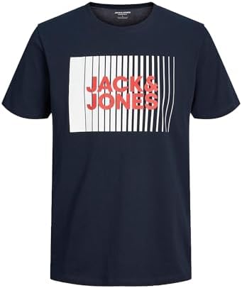 JACK & JONES Erkek tişört, logolu yuvarlak yaka tişört