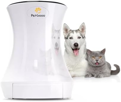 PetGooo Automatic Cat Food Dispenser, 3.2L Automatic Cat Feeder,Timed Cat Feeders for Dry Food, Up to 20 Portions 4 Meals Per Day, Pet Feeder for Cats/Dogs
