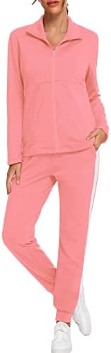 HALCYEEN Sweatsuits For Women Set 2 Piece Outfits For Women Jogging Suit Lounge Sweatshirt & Jogger Pants With Pockets