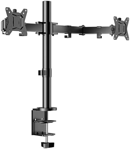 ErGear Dual Monitor Desk Mount, Heavy Duty Adjustable Arm for 2 Screens up to 32 Inches, Fully Adjustable Height, Tilt, Swivel, Rotate, Supports 17.6 lbs per Monitor Arm, Easy Installation