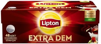 Lipton Extra Dem Demlik Süzen Poşet Siyah Çay (1 x 48 Adet), 153 g