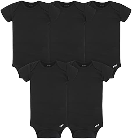 Gerber baby-girls 5-pack Solid Onesies Bodysuits