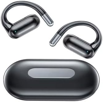 Open Ear Bluetooth 5.4 Headphones, Wireless Earbuds Sport Over Earphones Built-in Mic with Ear Hooks 50H Playtime Ear Buds, Waterproof Design for Running Fitness, Black