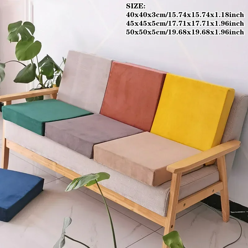 35D sert yüksek yoğunluklu sünger kanepe yastığı düz renk pencere Mat çıkarılabilir ve yıkanabilir Tatami sandalye yastık kalınlığı 3-8cm