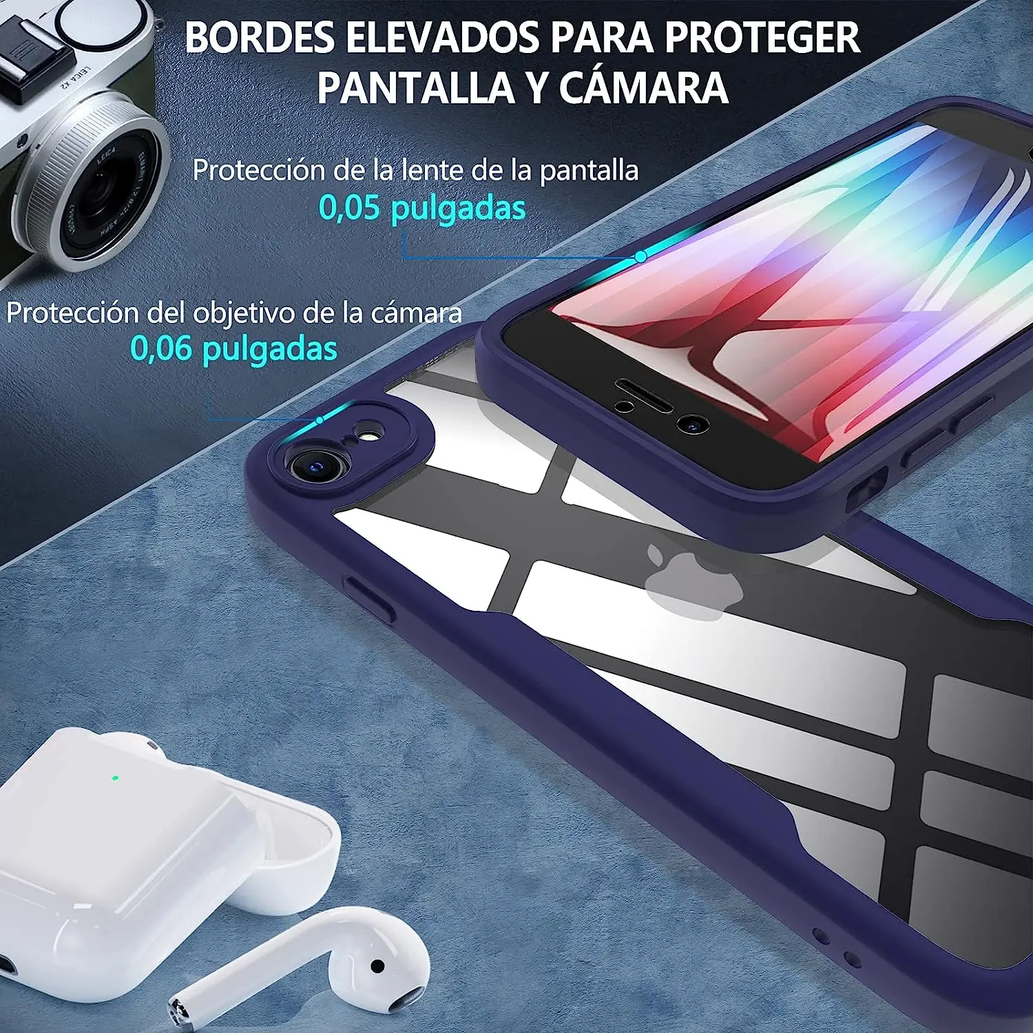 360 tam koruma temizle TPU kılıf iPhone SE 2022 SE 2020 14 Pro Max 14 artı 13 Mini 12 Pro 11 Pro Max yumuşak ön Film ile - Görsel 3