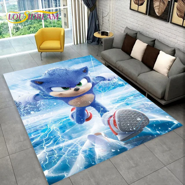 3D oyun Anime s-sonic karikatür halı kilim ev oturma odası yatak odası kanepe paspas dekor, çocuklar oyun alanı kilim kaymaz zemin Mat