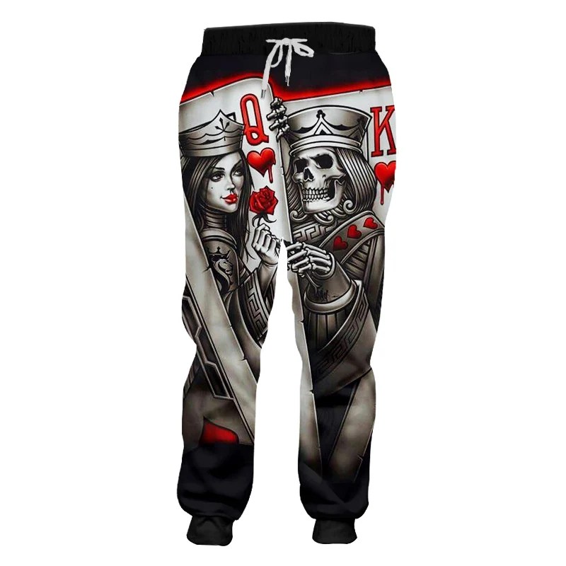 3d baskı kafatası sigara rahat Y2k pantolon adam Sweatpants yeni serin ter Joggers Harem erkek tam boy Hombre kapşonlu Golf gömlek