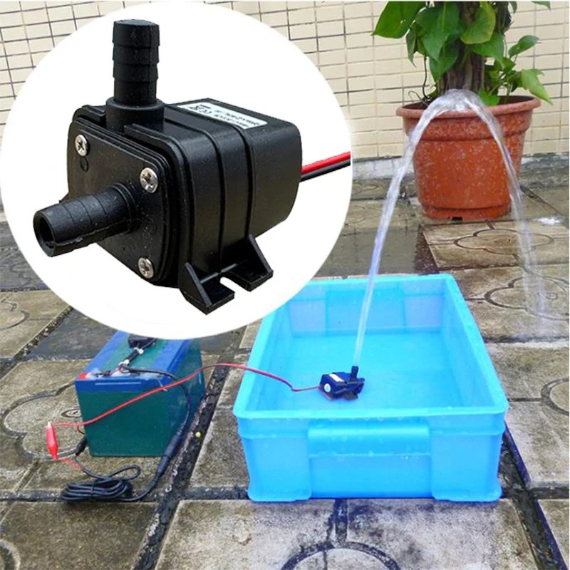 4.8W 5.8W 240L/H sessiz balık tankı pompası DC 12V 24V güneş fırçasız Motor havuz sirkülasyon dalgıç pompa su pompası