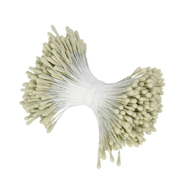 400/800P çift kafaları DIY yapay Mini inci çiçek Stamen Pistil çiçek Stamen meyve çilek düğün dekorasyon Scrapbooking