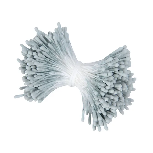 400/800P çift kafaları DIY yapay Mini inci çiçek Stamen Pistil çiçek Stamen meyve çilek düğün dekorasyon Scrapbooking