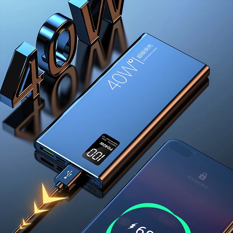 40w süper hızlı şarj büyük kapasiteli 20000 mAh güç banka iki yönlü hızlı şarj dijital ekran harici pil QC3.0 - Görsel 3