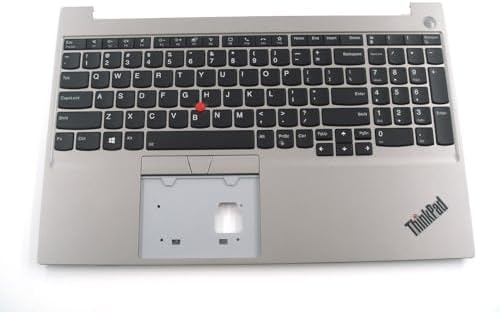 Parts for Lenovo ThinkPad E15 Gen 4 Palmrest Keyboard Bezel US Backlit for Fingerprint Version 5M11G26666 Silver
