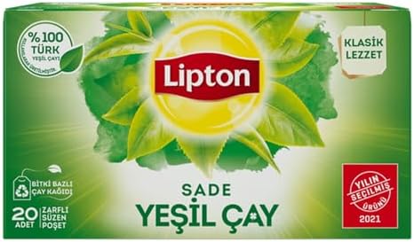 Lipton Sade Bardak Süzen Poşet Yeşil Çay 20'li Paket, 30 g