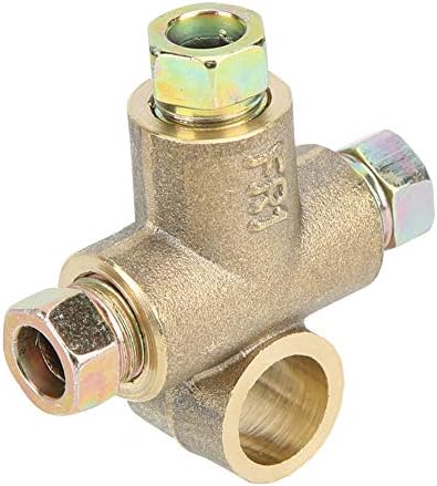 3 yollu T şeklinde fren T parça araba fren T parça ters dişi T parça, 3 erkek somunlu kısa bağlantı M10 3/16 inç boru 10 mm
