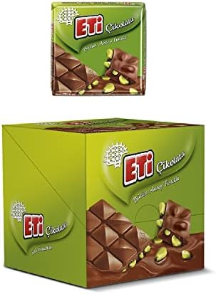 Eti Çikolata Antep Fıstıklı Kare Çikolata 60 g x 6 Adet