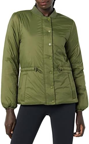 Amazon Essentials Women's Waist Padded Bomber Jacket