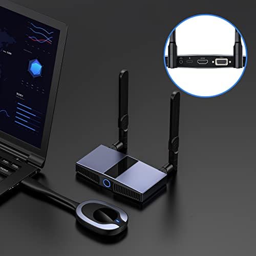 Wireless HDMI Transmitter and Receiver, Wireless HDMI Extender Kit, HDMI Dongle Adapter Support 4K@30Hz,Support 2.4/5GHz for Streaming Video/Audio from Laptop, PC, Smartphone to HDTV/Projector - Görsel 6