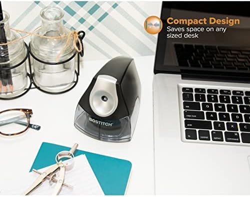 Compact Desktop Electric Pencil Sharpener, Black, Sold as 1 Each - Görsel 4