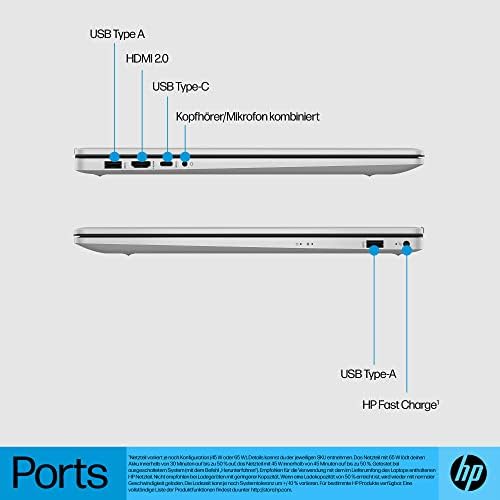 HP 43,9 cm (17,3 inç) FHD IPS ekran, AMD Ryzen 3 7320U, 8 GB RAM, 256 GB SSD, AMD Radeon grafik, Windows 11 Home, QWERTZ klavye, HP Fast Charge, gümüş - Görsel 3