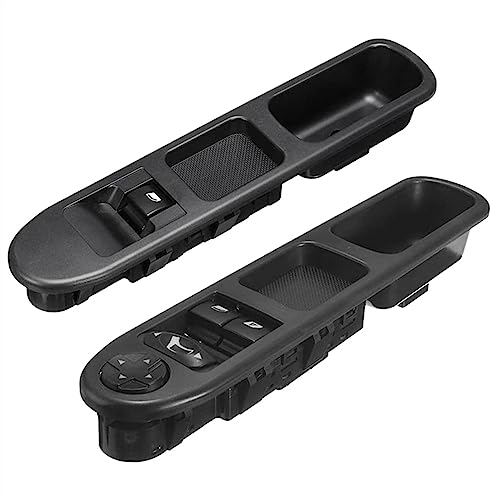 Autofenster-Steuerschalter Für Peugeot 207 2007-2015, 2 Stück, Fahrerseite + Beifahrerseite, elektrischer Fensterheber-Steuerschalter 6554QC 6490HQ 6554HJ Elektrischer Fensterheberschalter