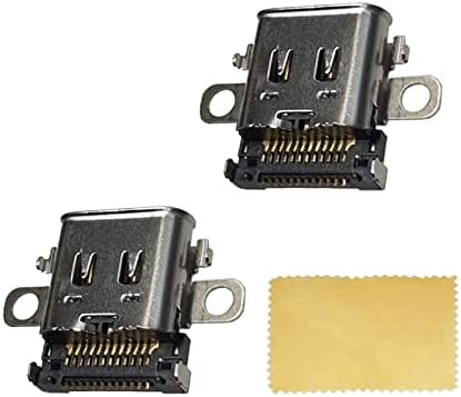 (2pcs Pack) for Switch DC Power Charging Port Connector Replacement Parts for Nintendo Switch NS Console