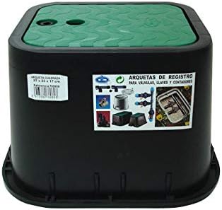 S&M 760808 Vergrabene Bewässerungsbox, 2 Ausgänge, Schwarz/Grün