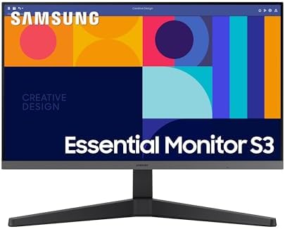 SAMSUNG 24-Inch S33GC Series Business Essential Computer Monitor, IPS Panel, Tilt Only Display Stand, 100Hz, HDMI and DisplayPort, AMD FreeSync, Advanced Eye Care, LS24C332GANXZA, 2023