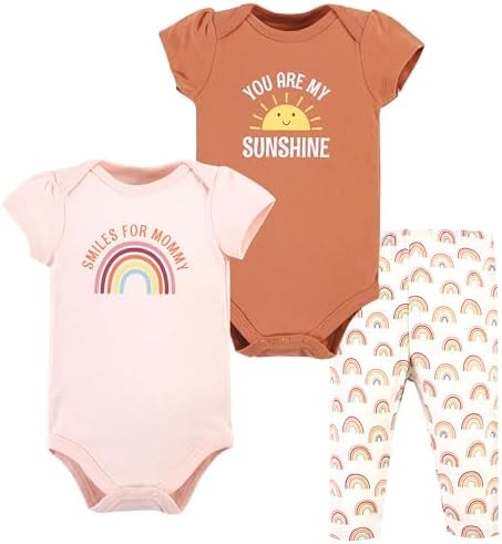 Hudson Baby Unisex Cotton Bodysuit and Pant Set