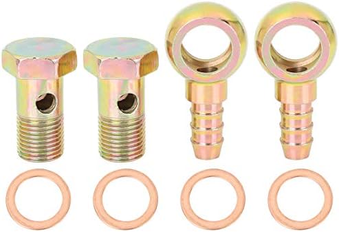 X AUTOHAUX 2 set 16 mm içi boş vida boru hortum aksesuarı motosiklet araba için