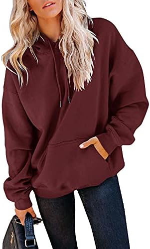 Yuccalley Women's Long Sleeve Fashion Pocket Hoodies Casual Pullover Tops