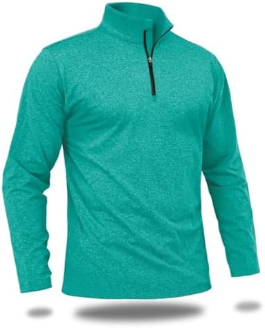Boladeci Men's Quarter Zip Pullover Premium Fleece Lined Heather Long Sleeve Golf Shirts Midweight 1/4 Half Zip Sweatshirts