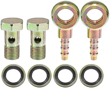 QUARKZMAN 2 set araç banjo cıvata hortum Barb Fittings adaptörü M10x1 6mm