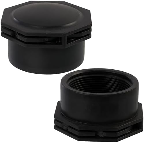 AERZETIX - C75029 - Set mit 2 Kappen innengewinde 2" zum aufschrauben für tropfsystem der bewässerungsleitung - maximaler druck 10 bar - aus polyethylen - bewässerungskappen kreislaufanschluss