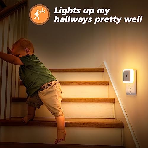 Sujeet Night Light, Night Lights Plug into Wall 4-Pack, Nightlight Plug in Night Light, Dusk to Dawn Night Lamp Led Night Light for Kids Bedroom, Bathroom, Hallway Warm White - Görsel 7