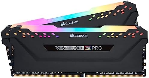 CORSAIR VENGEANCE RGB PRO DDR4 RAM 16GB (2x8GB) 3200MHz CL16-18-18-36 1.35V Intel AMD Desktop Computer Memory - Black (CMW16GX4M2C3200C16)