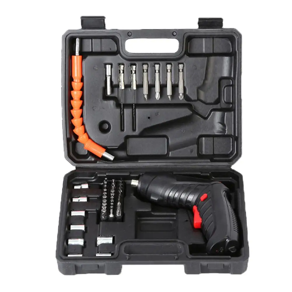 47 In 1 akülü elektrikli tornavida seti ile LED ışıkları 220RPM 3NM tork USB şarj edilebilir matkap sürücü güç aracı Bit Set