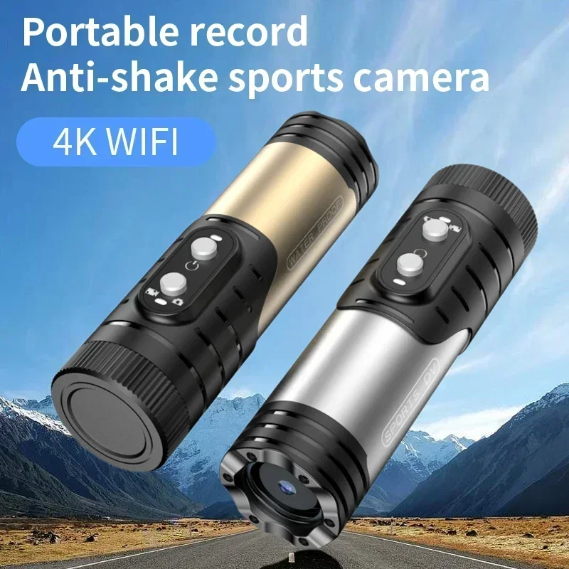 4K WIFI eylem kamera motosiklet bisiklet kask kamera açık su geçirmez spor kamerası eylem kam araba dvr'ı Video kaydedici Dash kamera