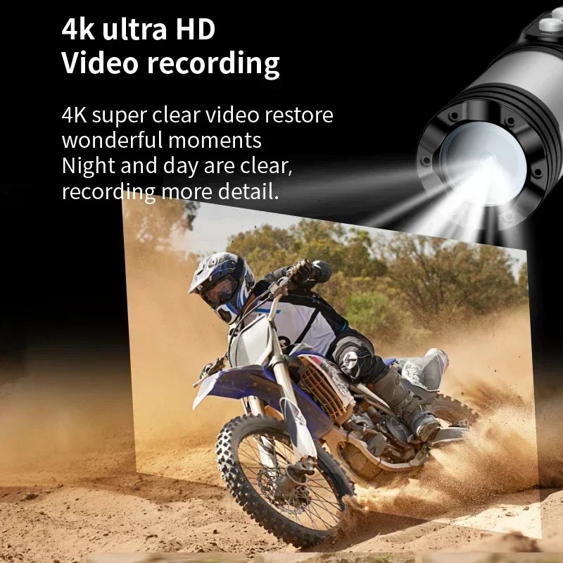 4K WIFI eylem kamera motosiklet bisiklet kask kamera açık su geçirmez spor kamerası eylem kam araba dvr'ı Video kaydedici Dash kamera - Görsel 3