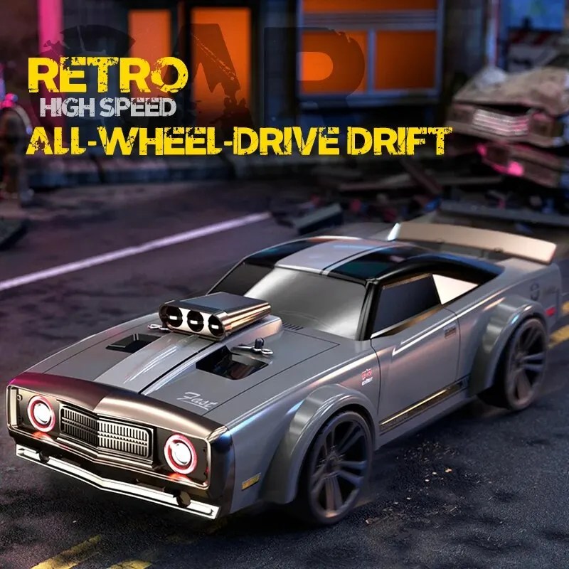 4WD, 7 ışık ve çift süspansiyon sistemi ile yüksek hızlı 2.4G RC Drift yarış arabası
