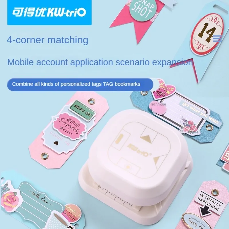 4in1 kağıt kesici etiketi yumruk köşe yuvarlama kesici kağıt etiket yumruk Scrapbooking kart için kendi başına yap kağıdı kart fotoğraf yapma malzemeleri