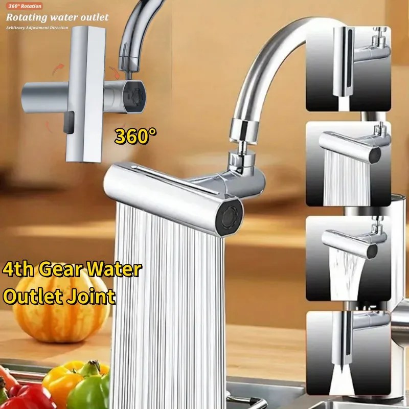 4thGear şelale lavabo mutfak musluk sıcak soğuk mikser lavabo çoklu su çıkışları rotasyon uçan yağmur dokunun tek delik banyo