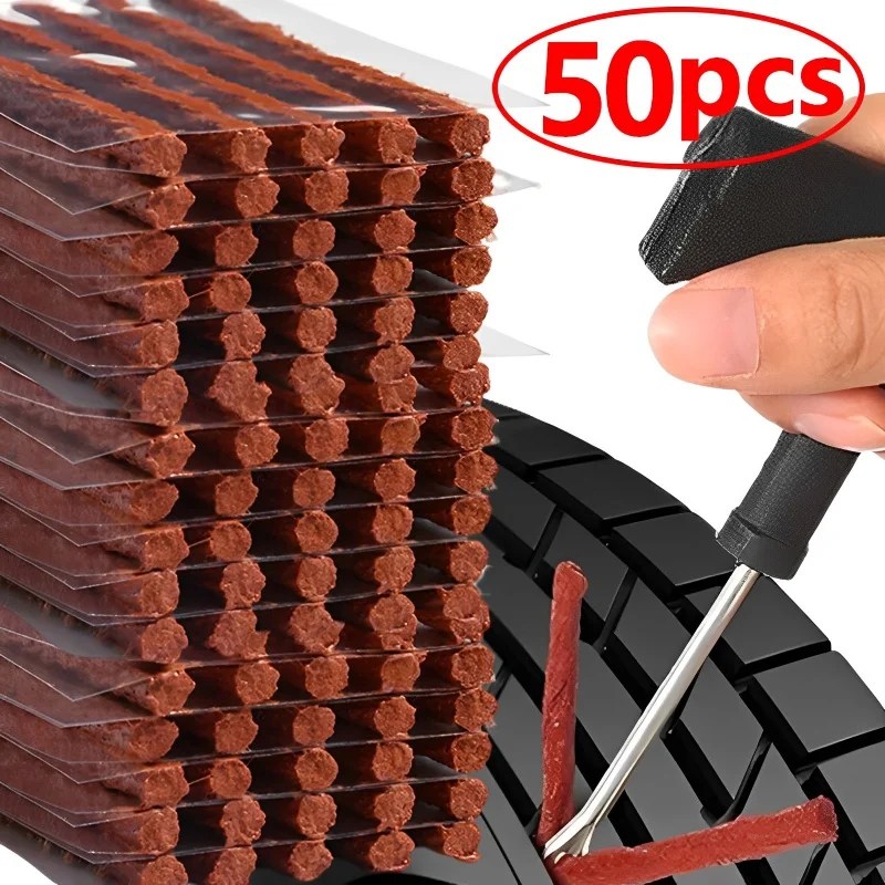 5/50 adet lastik tamir şeritleri Tubeless kauçuk Stiring tutkal mühürler araba için motosiklet bisiklet lastik delinme tamir araçları aksesuarları