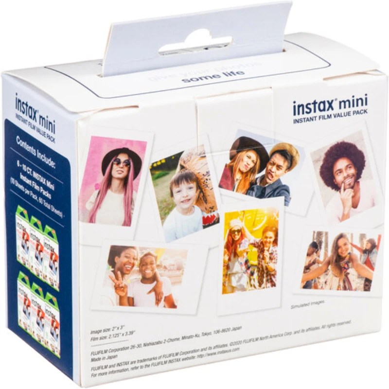 50/60 levhalar Fujifilm Instax Mini Film beyaz kenar Instax Mini 12 11 9 8 7s 70 90 SP-2 bağlantı LiPlay anında kamera filmi kağıt