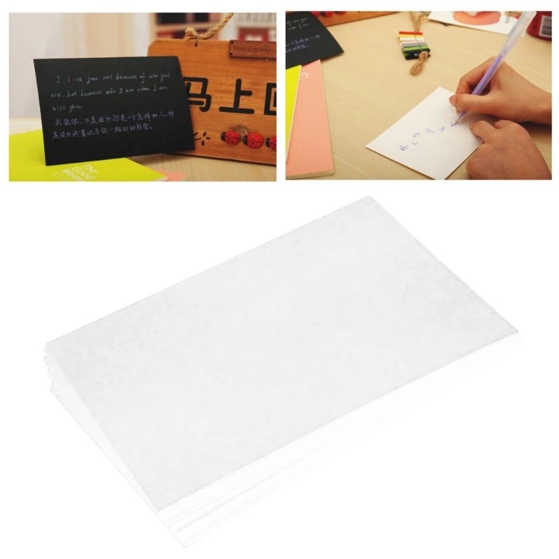 50 Sayfa Boş Kağıt Kartları, DIY Doğum Günü / Noel Kartı için Boş Kartpostal Kağıdı - Görsel 4