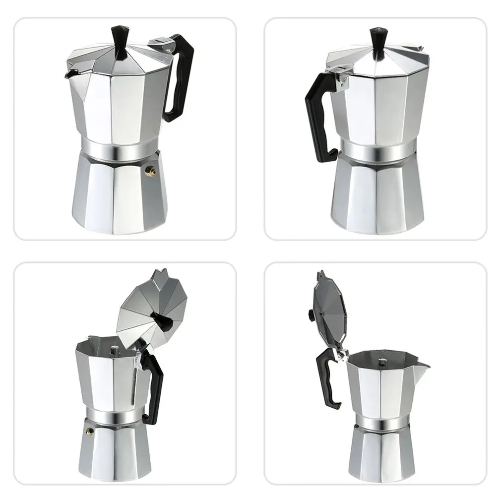 50ml 1 bardak alüminyum cezve 50Ml 1Cup kahve makinesi Espresso Percolator Stovetop moka Pot elektrikli moda soba